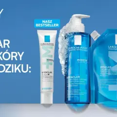 Linia Effaclar od La Roche-Posay to skuteczne rozwiązanie co na trądzik. Krem, żel i plastry pomagają zwalczać niedoskonałości.