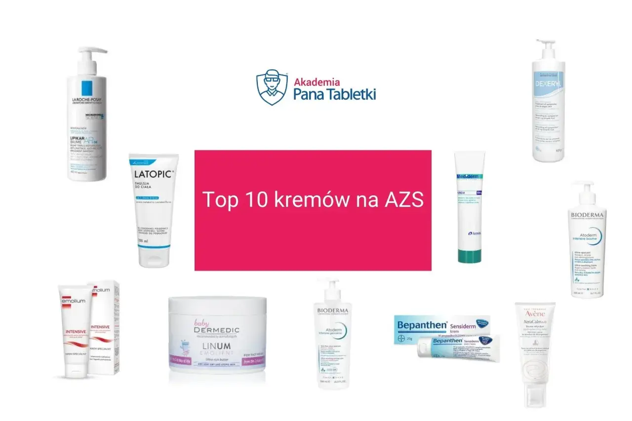Krem na atopowe zapalenie skóry - zobacz ranking najlepszych produktów. Na zdjęciu m.in. La Roche-Posay, Bioderma, Avene.
