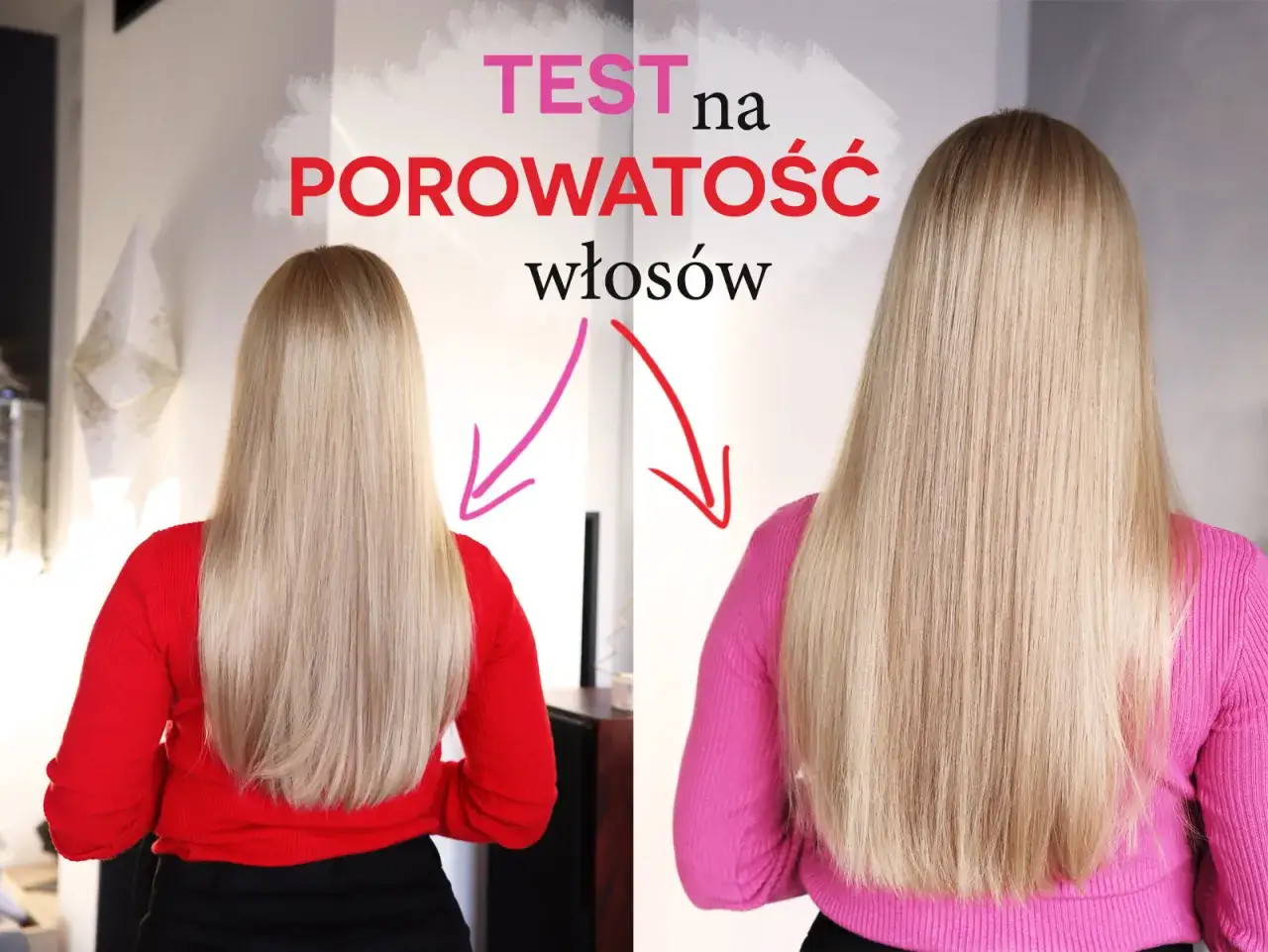 Test porowatości włosów: porównanie efektów na włosach średnioporowatych.